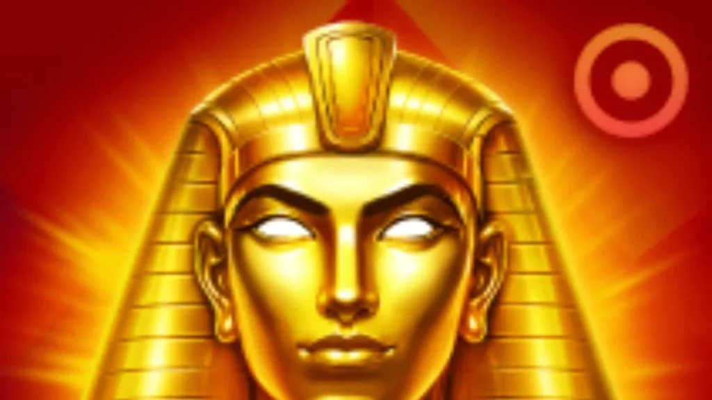 Tampilan visual slot Pharaoh Luck dengan latar belakang piramida Mesir dan simbol-simbol kuno.