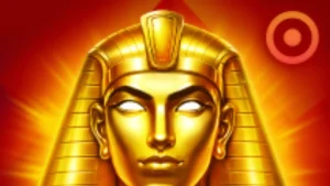 Tampilan visual slot Pharaoh Luck dengan latar belakang piramida Mesir dan simbol-simbol kuno.